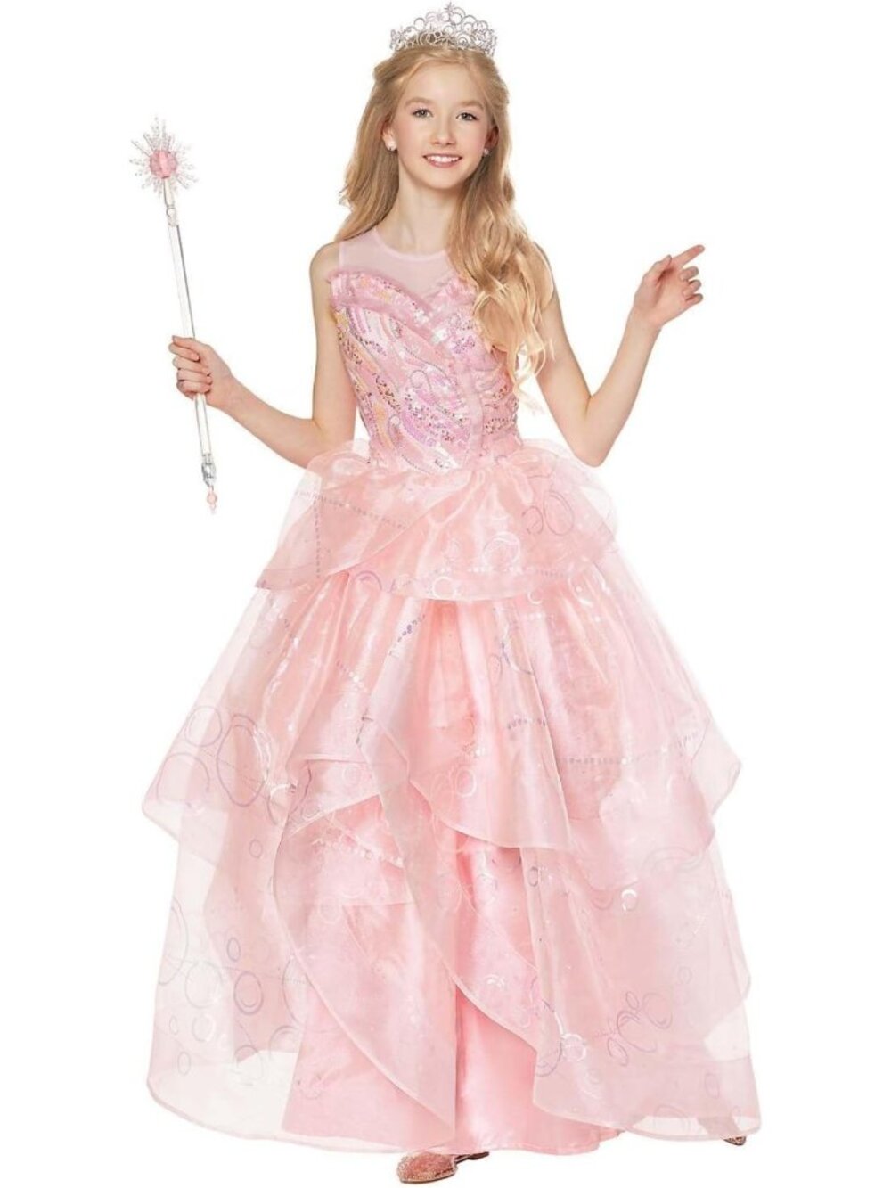 Deluxe Glinda Costume for Kids - Officially Licensed Good Witch Outfit, Perfect